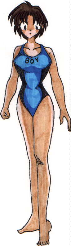 Ayumi (female) in a swimsuit